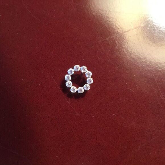 Set of 2 Petite Goldtone Pendants with CZ Stones - Picture 7 of 7